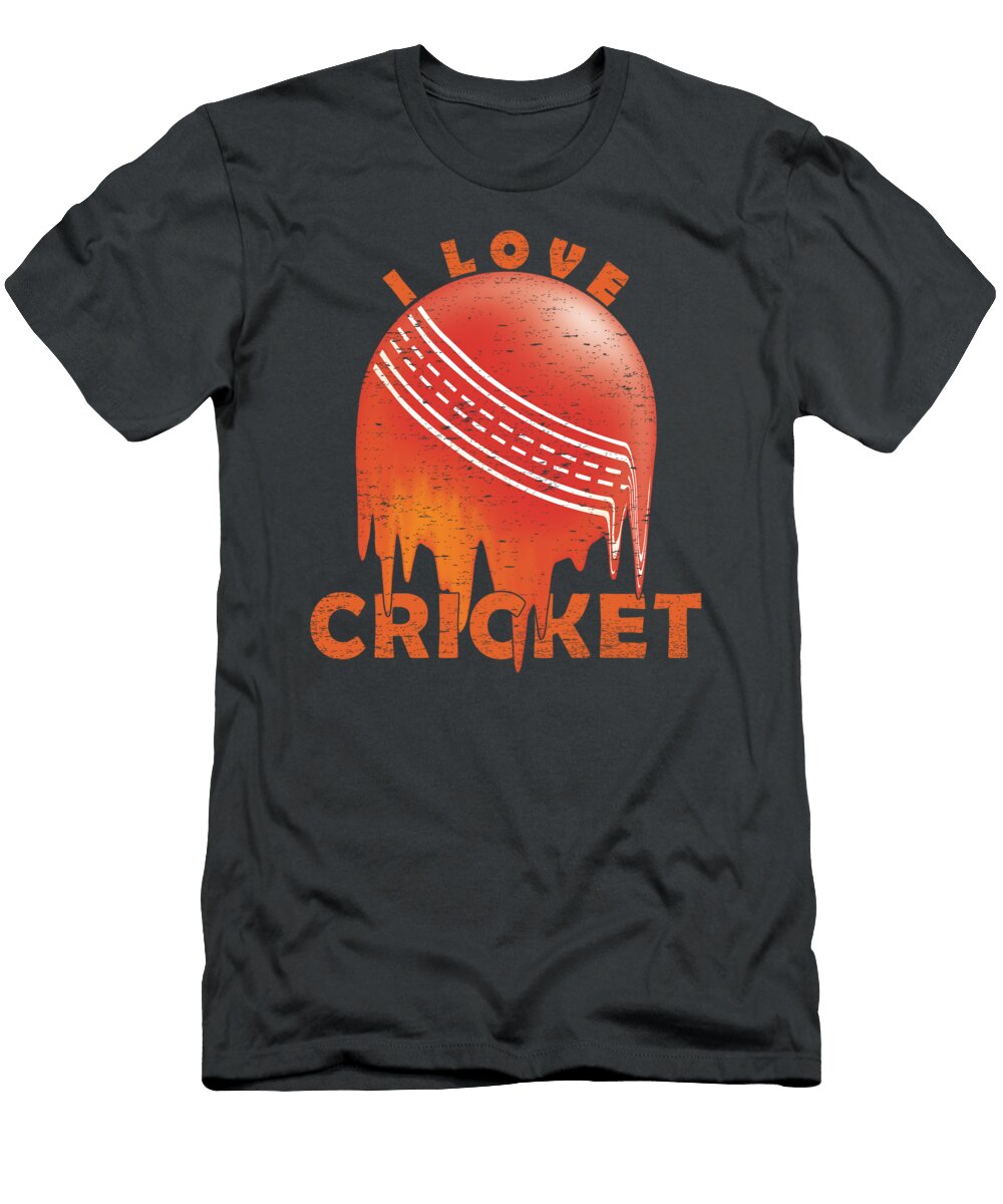 I Love Cricket Cricket for Men Women Kids Coach Bowler Batsman Crazy Squirrel T-Shirt