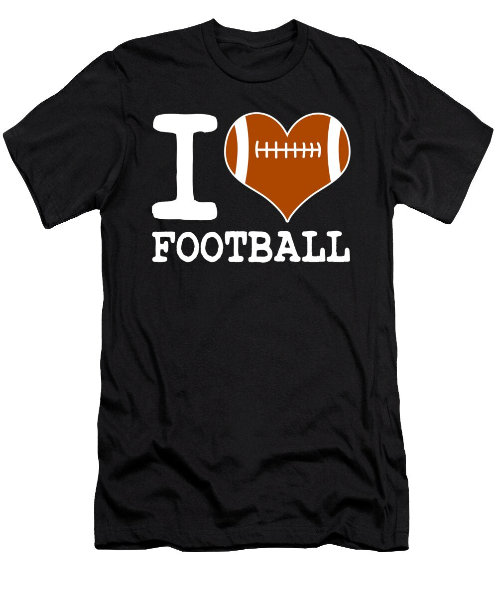I Love Football Athlete Sports Player Gift Haselshirt T-Shirt