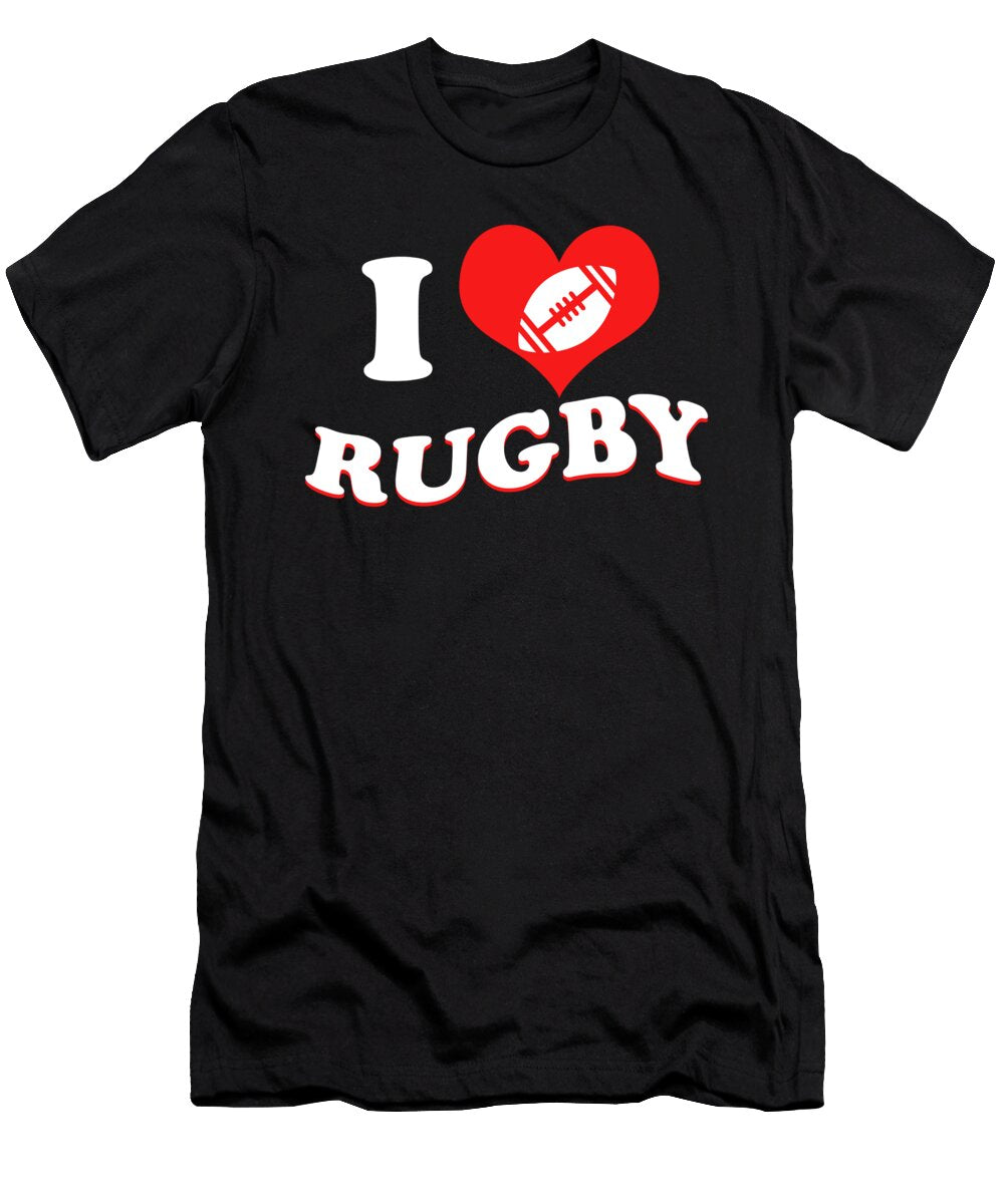I Love Rugby Team Rugby Player Rugby Lover Gift Thomas Larch T-Shirt