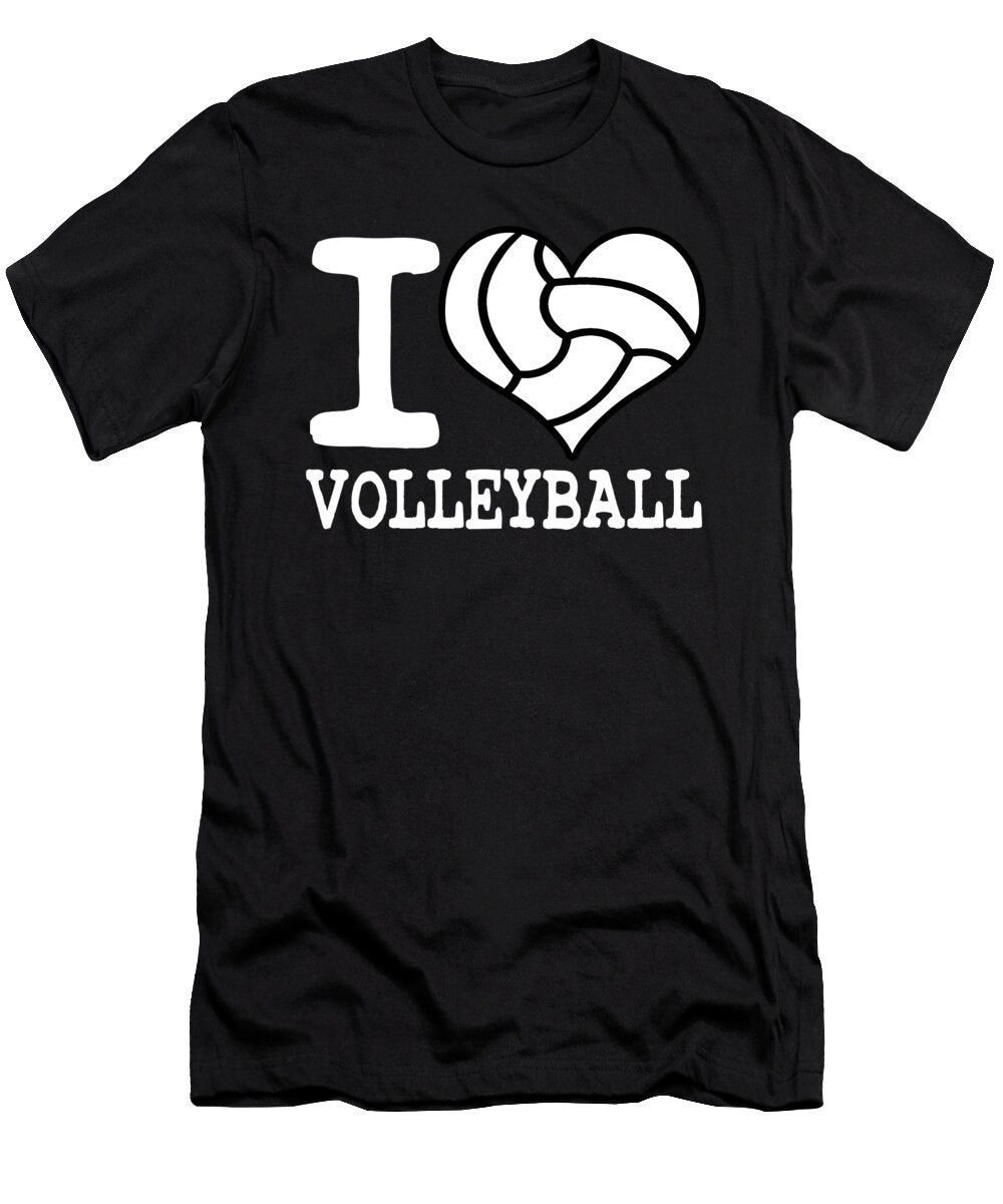 I Love Volleyball Sports Athlete Player Gift Haselshirt T-Shirt
