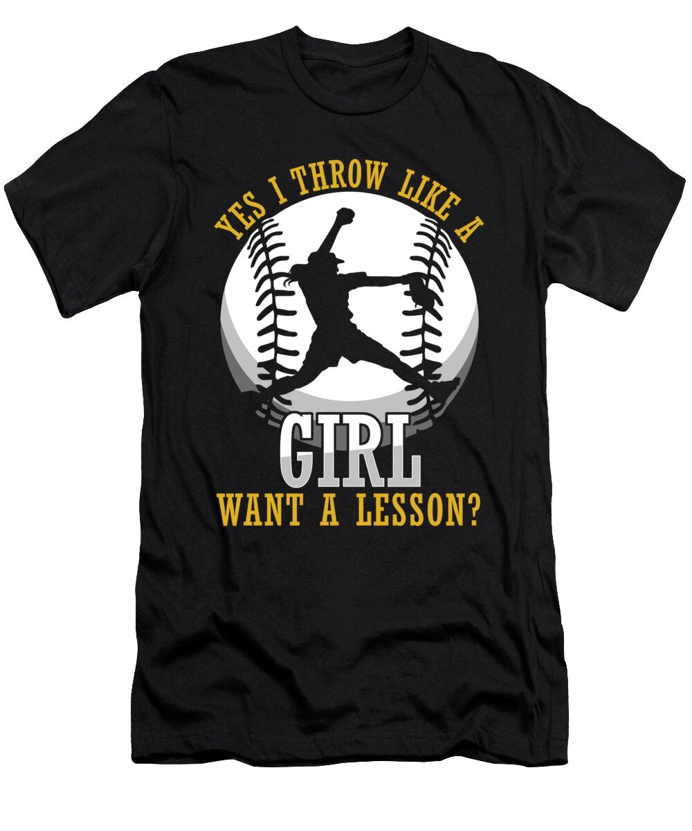 I Throw Like a Girl Softball Baseball Ball Gift Thomas Larch T-Shirt