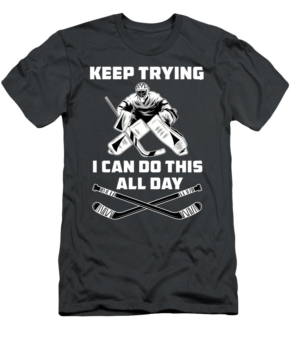 Ice Hockey Goalie for Men Women Kids Goalkeeper Team Goalkeeper Crazy Squirrel T-Shirt