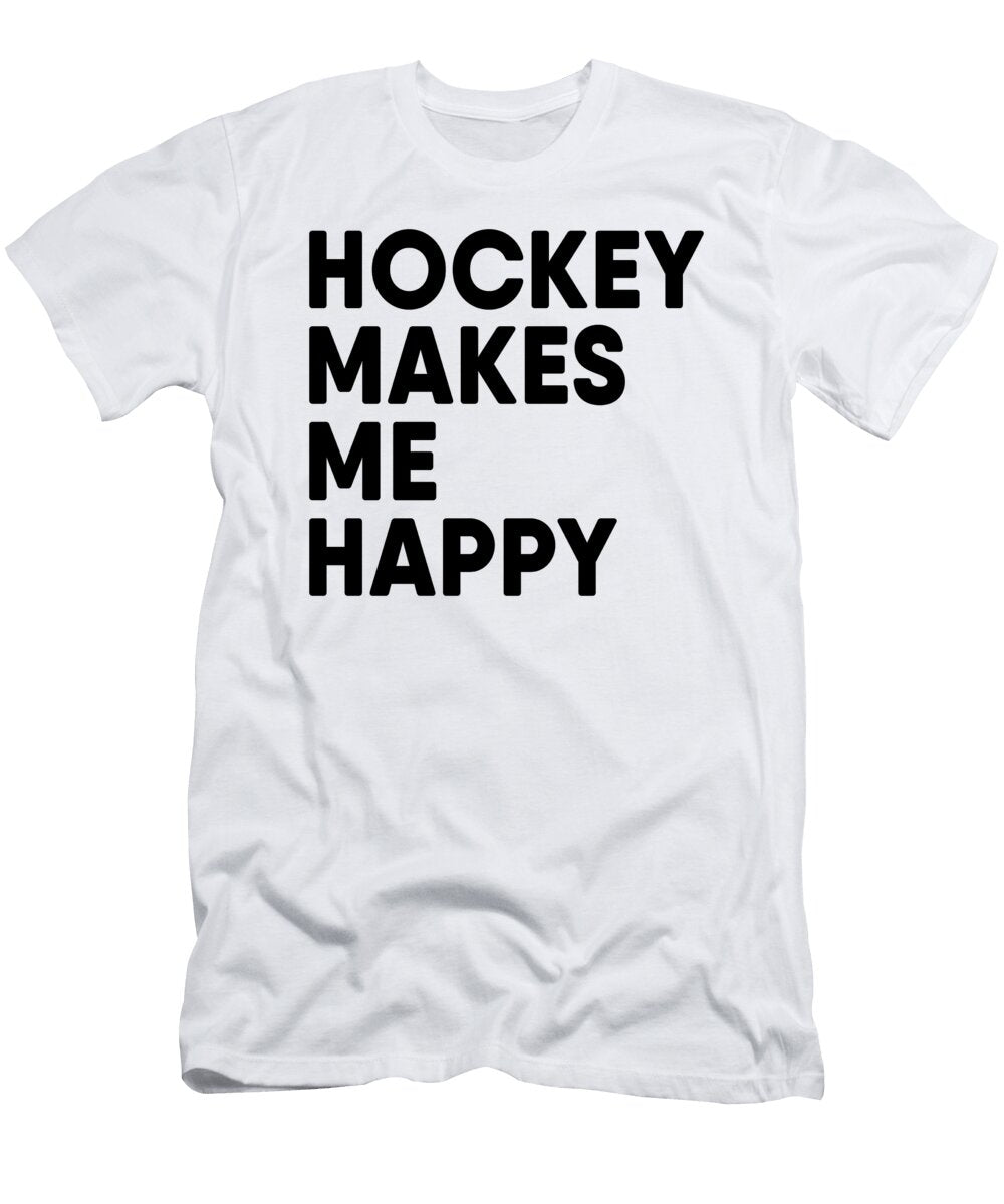 Ice Hockey Makes Me Happy Eq Designs T-Shirt