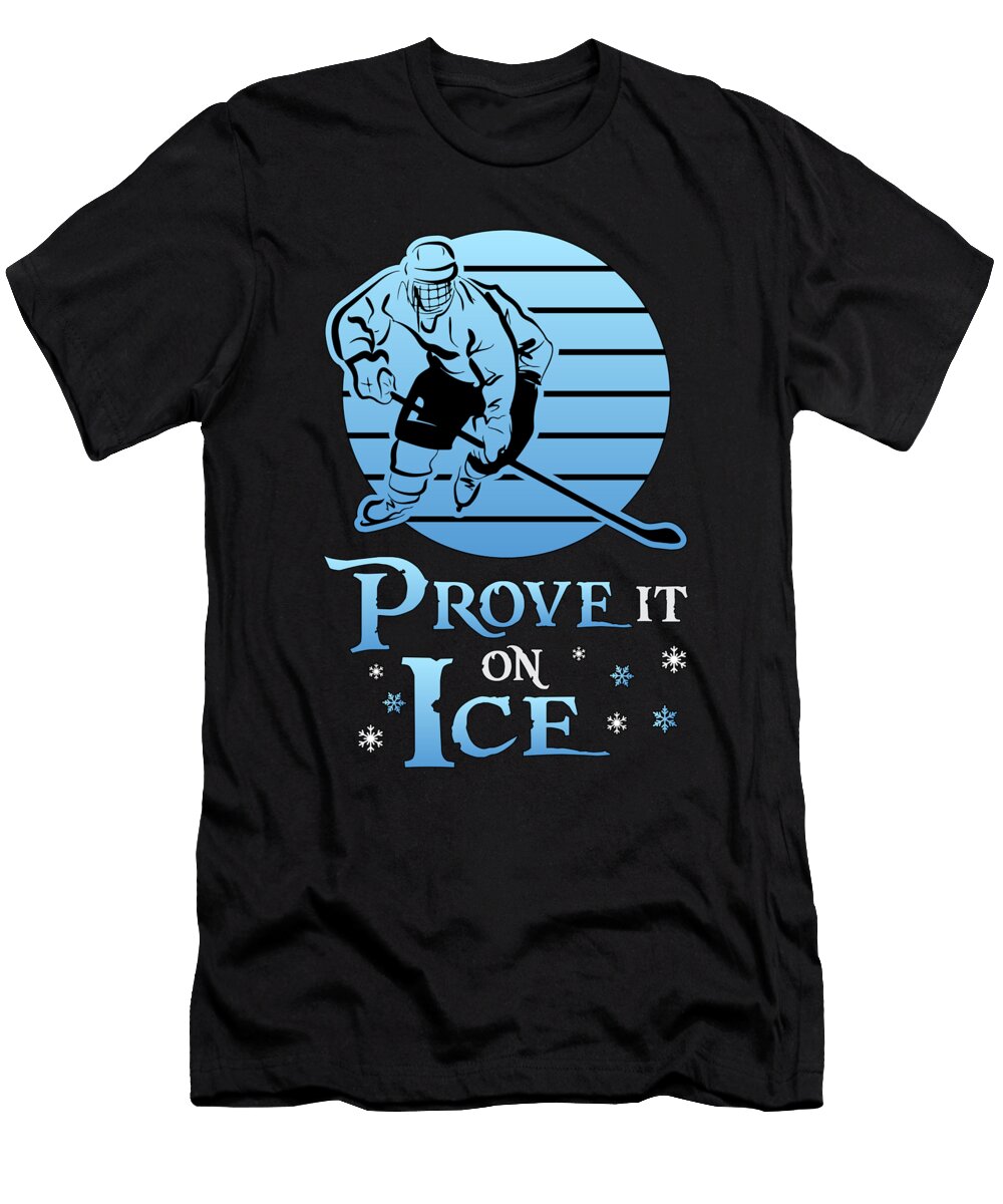 Ice Hockey Player Stick Sports Team Puck Gift Idea Tshirtconcepts Marvin Poppe T-Shirt