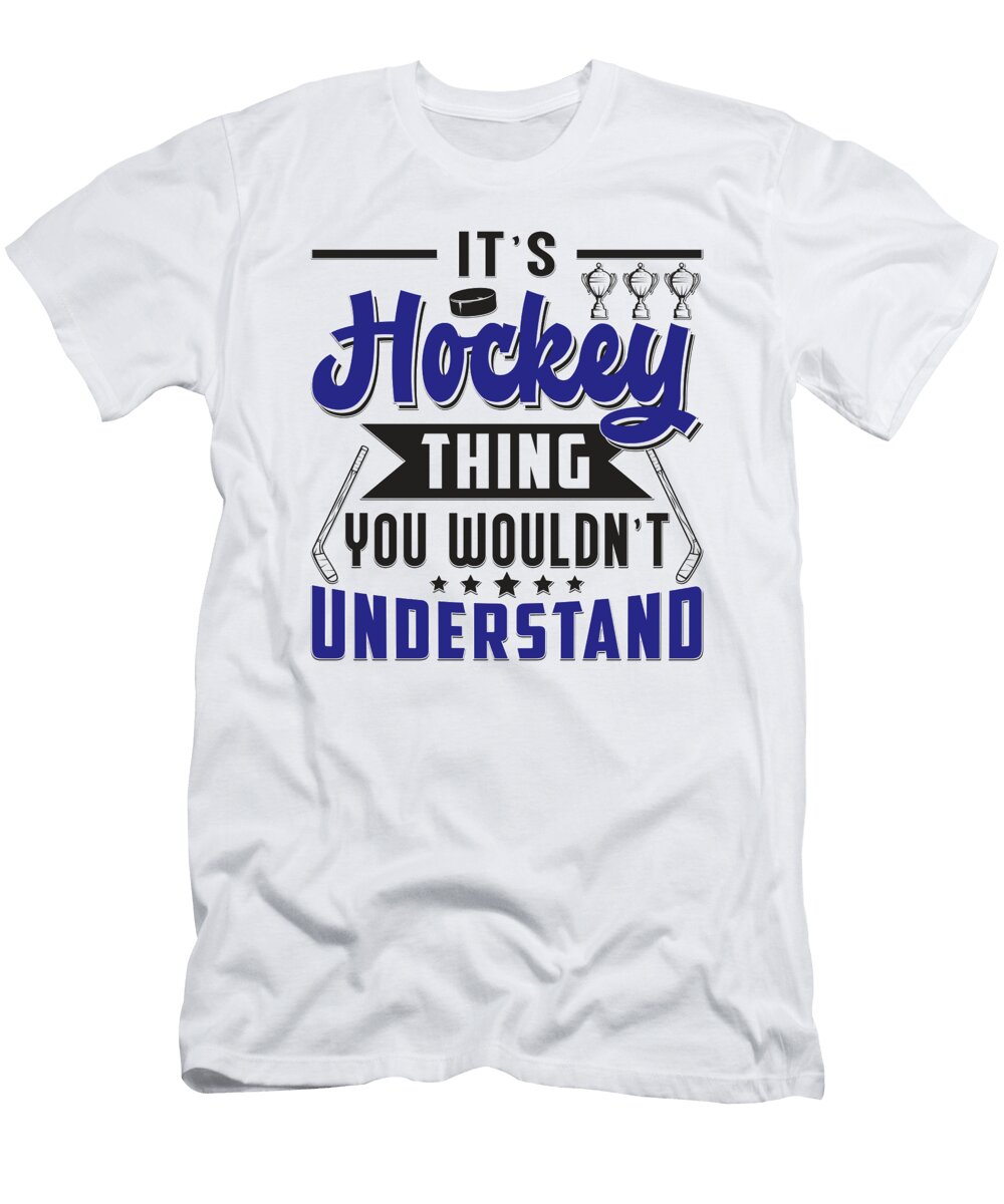 Ice Hockey Player Stick Team Puck Funny Gift Idea Tshirtconcepts Marvin Poppe T-Shirt