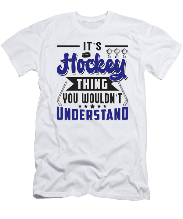 Ice Hockey Player Stick Team Puck Funny Gift Idea Tshirtconcepts Marvin Poppe T-Shirt