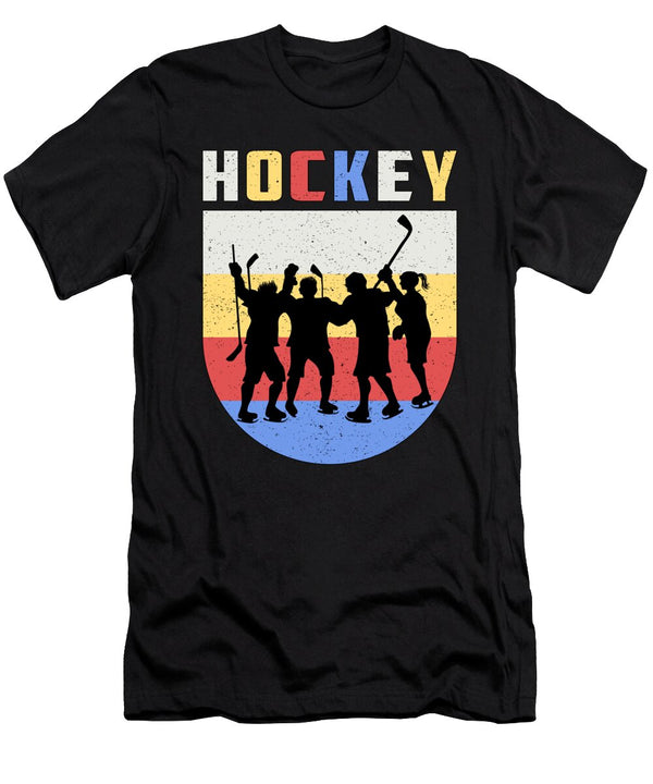Ice Hockey Player Stick Team Puck Retro Funny Gift Tshirtconcepts Marvin Poppe T-Shirt