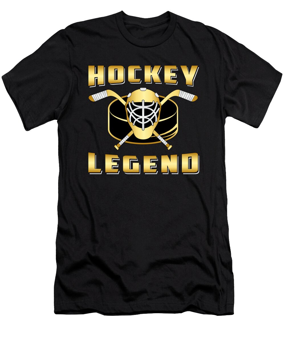 Ice Hockey Player Stick Team Sports Puck Gift Idea Tshirtconcepts Marvin Poppe T-Shirt