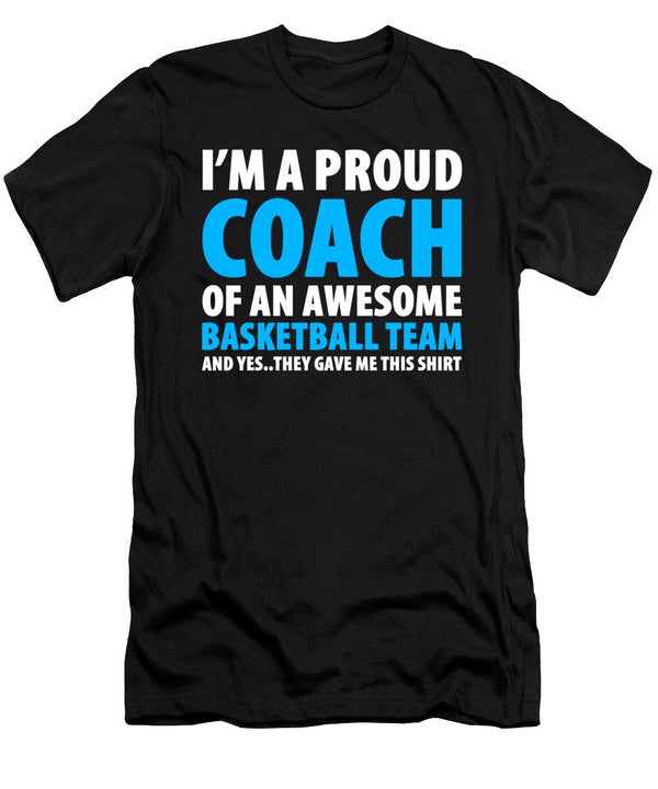 Im a Proud Coach of an Awesome Basketball Team Orange Pieces T-Shirt