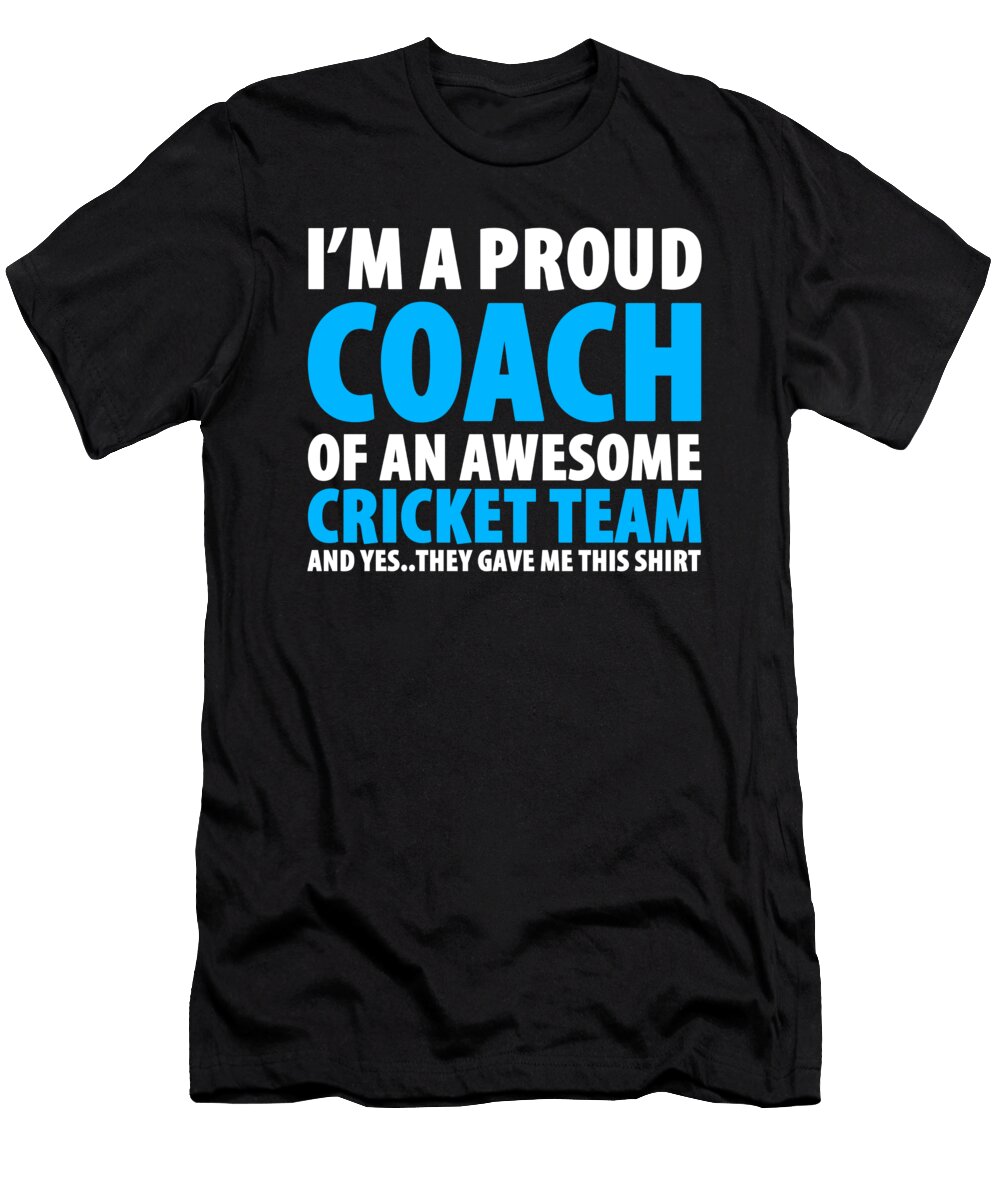 Im a Proud Coach of an Awesome Cricket Team Orange Pieces T-Shirt