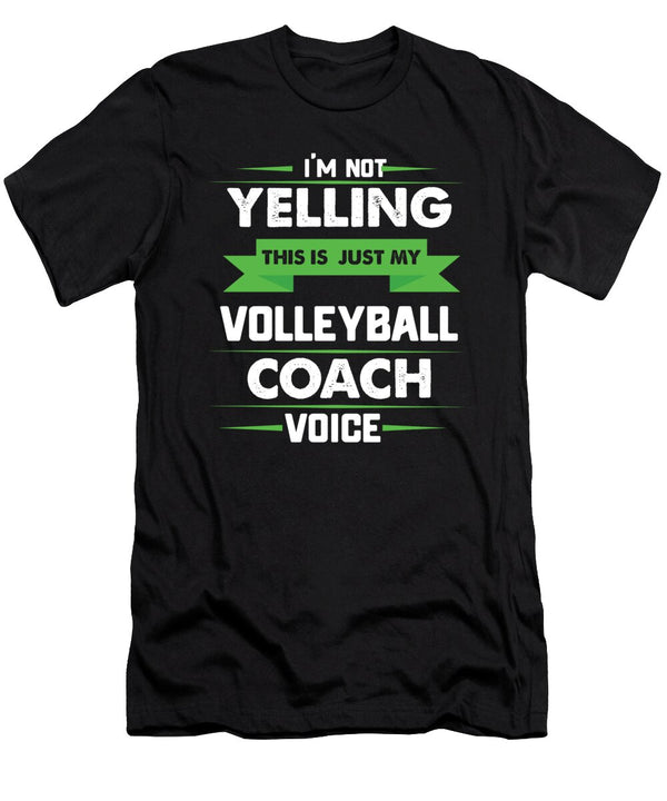 Im Not Yelling This Is Just My Volleyball Coach Voice Orange Pieces T-Shirt