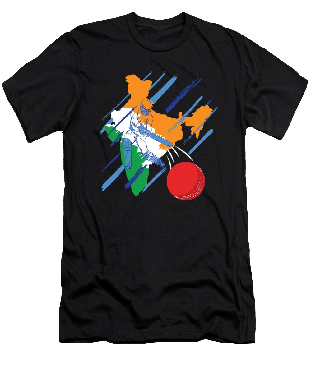 India Cricket Fan or Player Graphic Jacob Hughes T-Shirt