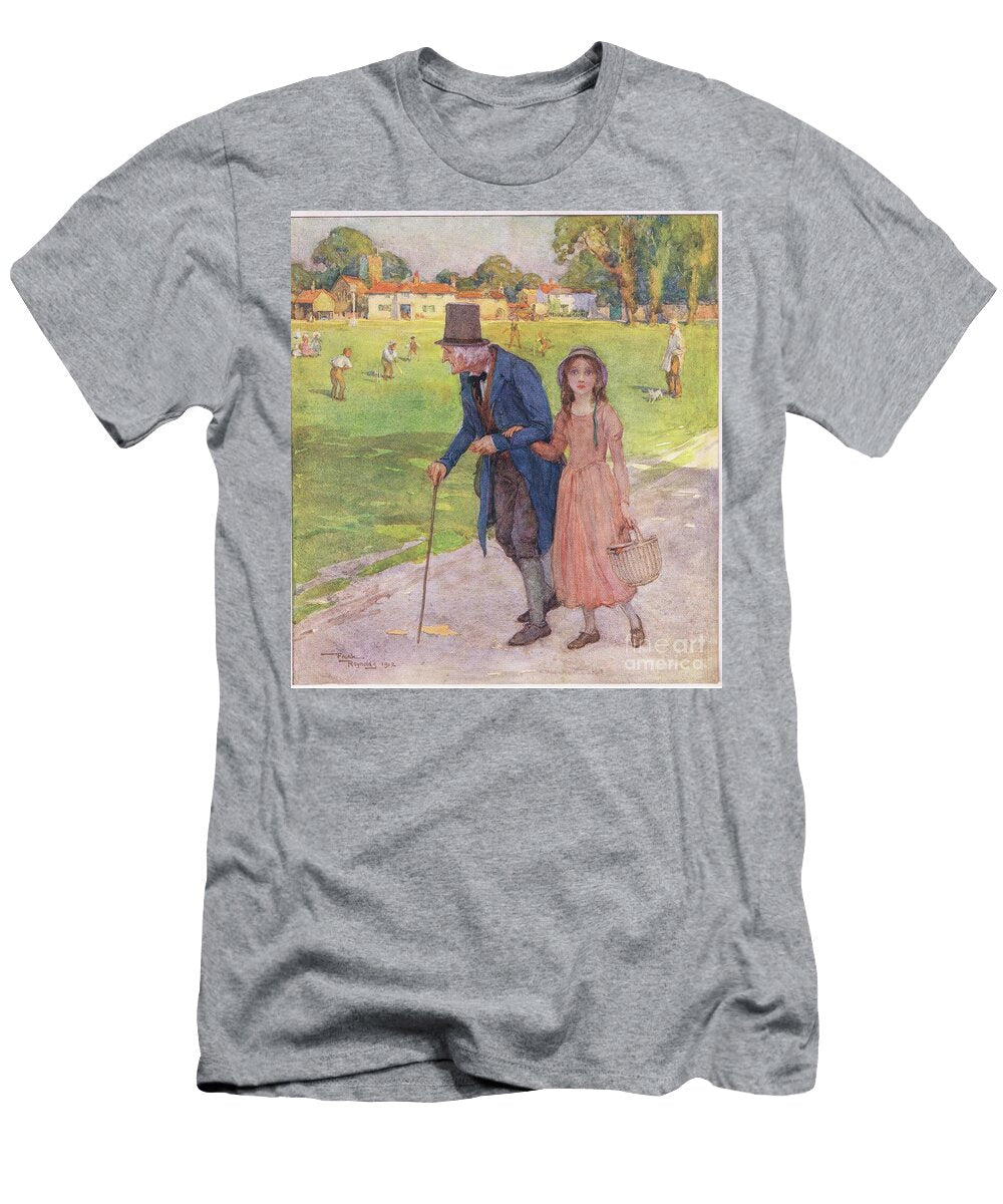 It Was a Very Small Place the Men and the Boys Were Playing Cricket on the Green C1920 Frank Reynolds T-Shirt