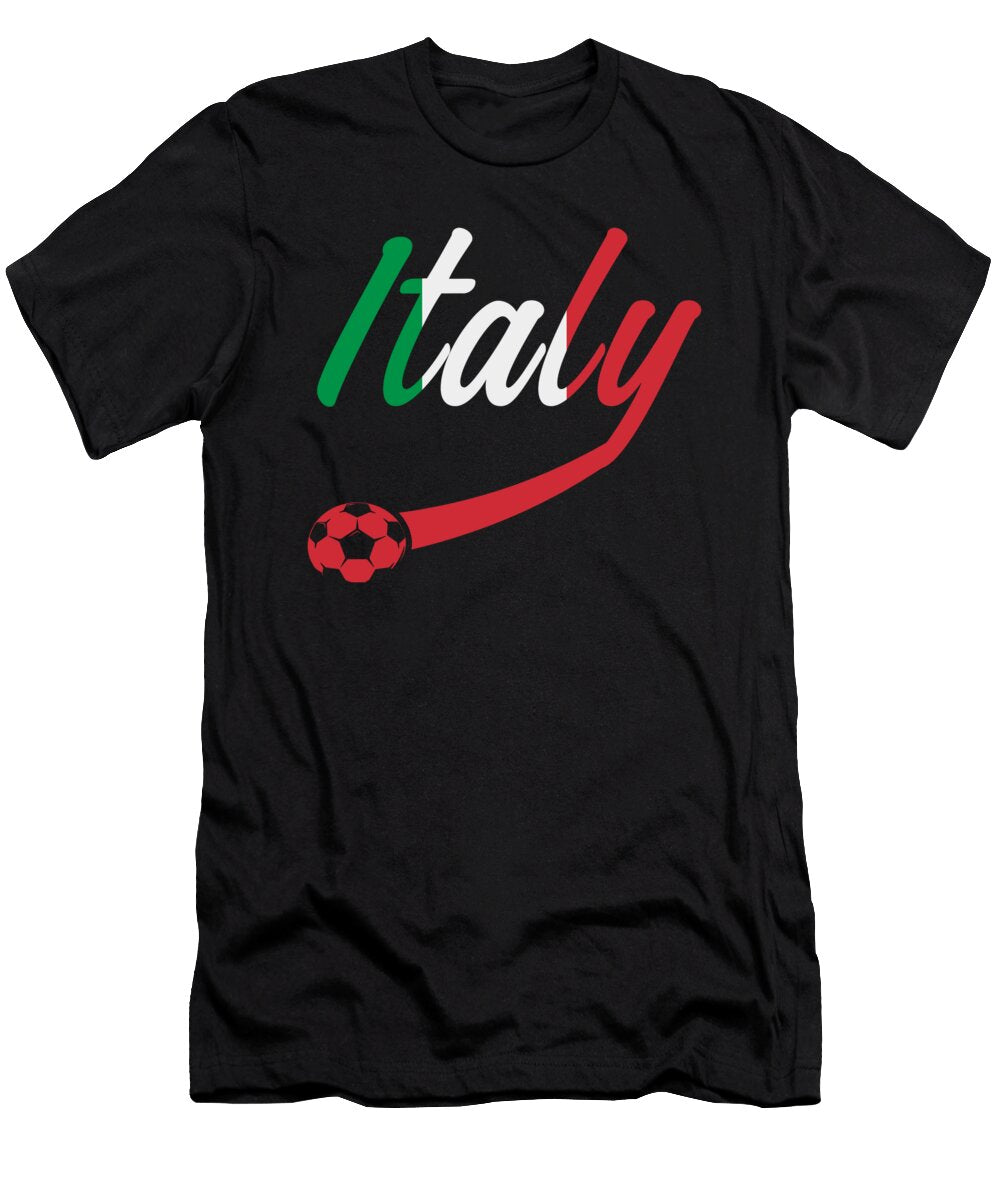 Italy Flag Soccer Player Ball Team 2021 Gift Thomas Larch T-Shirt