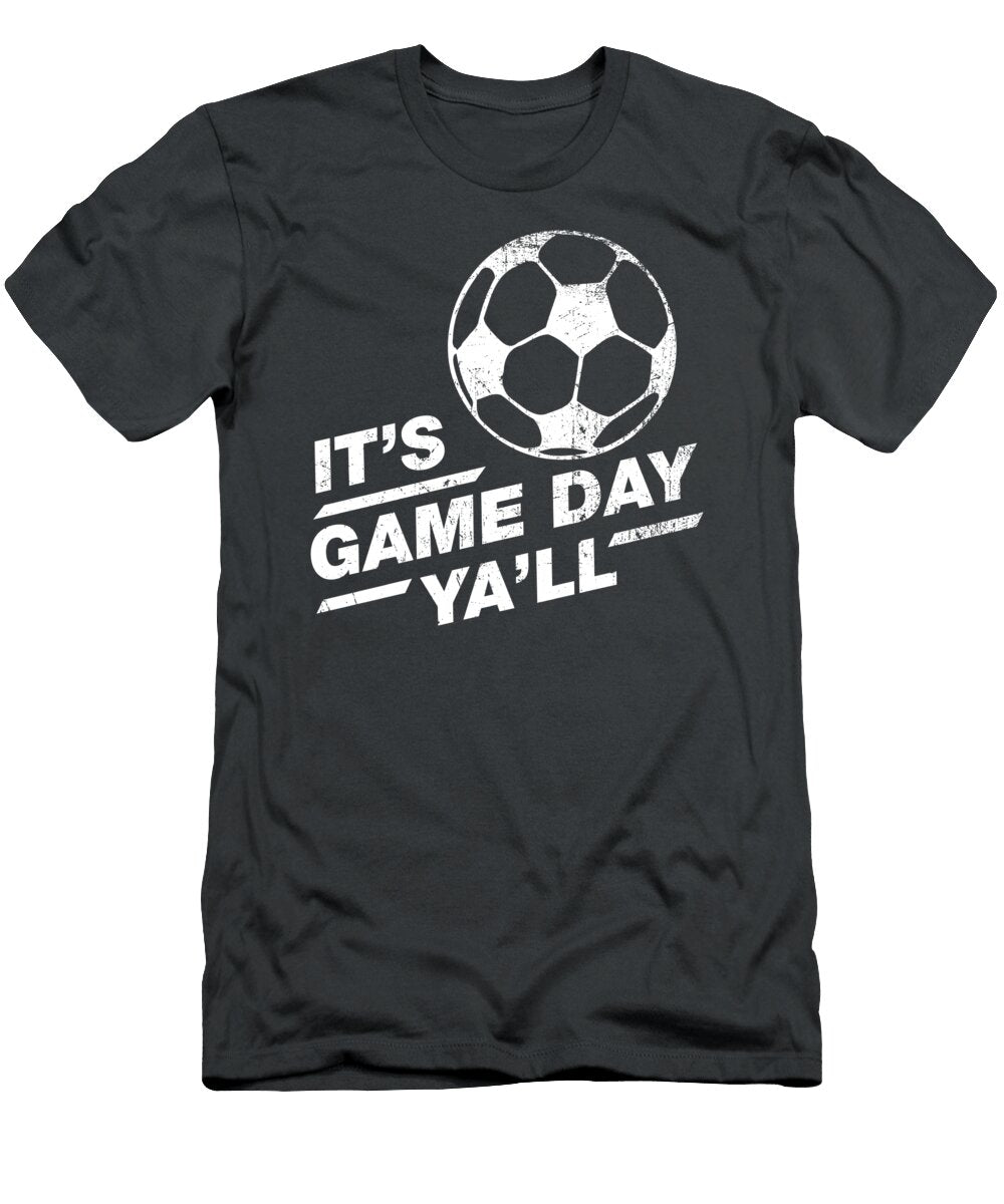 Its Game Day Yall Soccer Game Day for Men Women Kids Player Tournament League Crazy Squirrel T-Shirt
