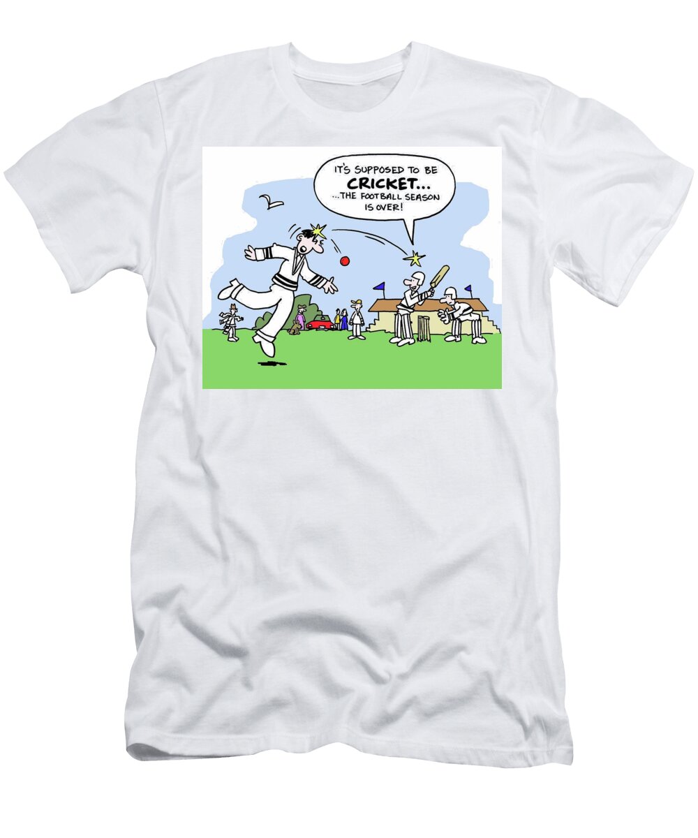 Its Supposed to Be Cricket the Football Season Is Mike Flanagan T-Shirt