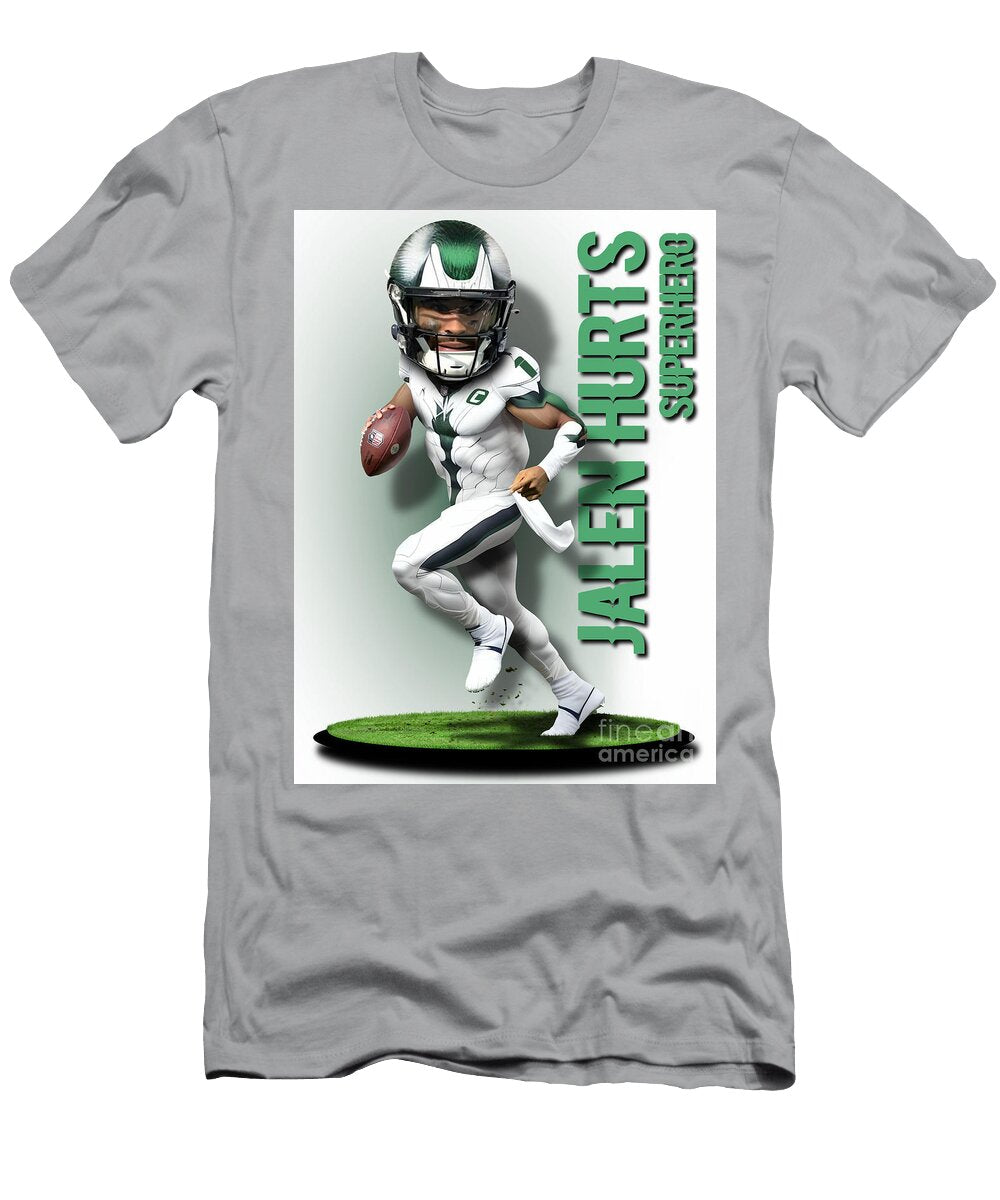 Jalen Hurts Bobble Head Superhero 1 Robert Williams T-Shirt