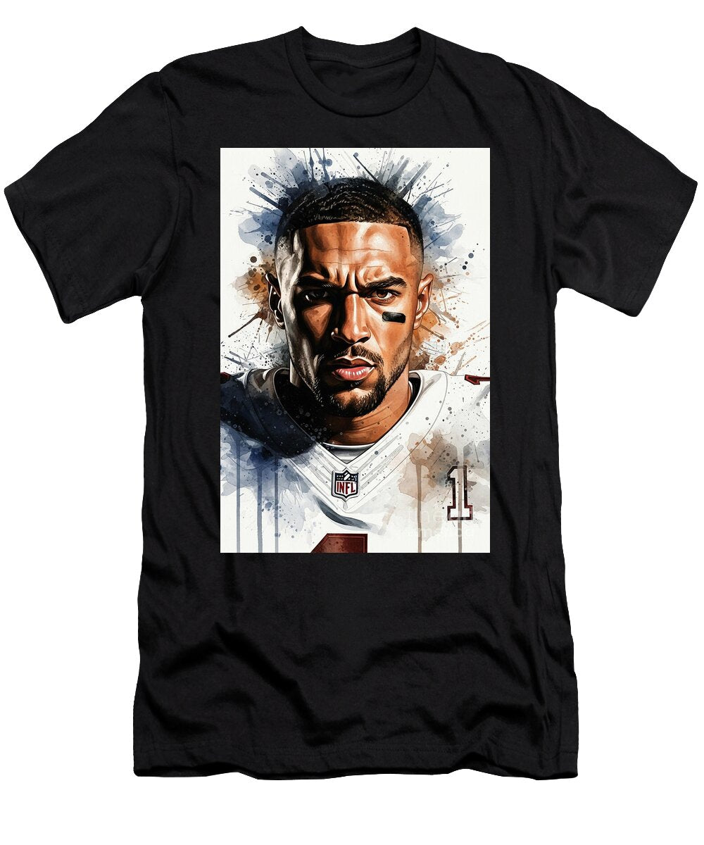 Jalen Hurts Football Player Portrait Carlos V T-Shirt