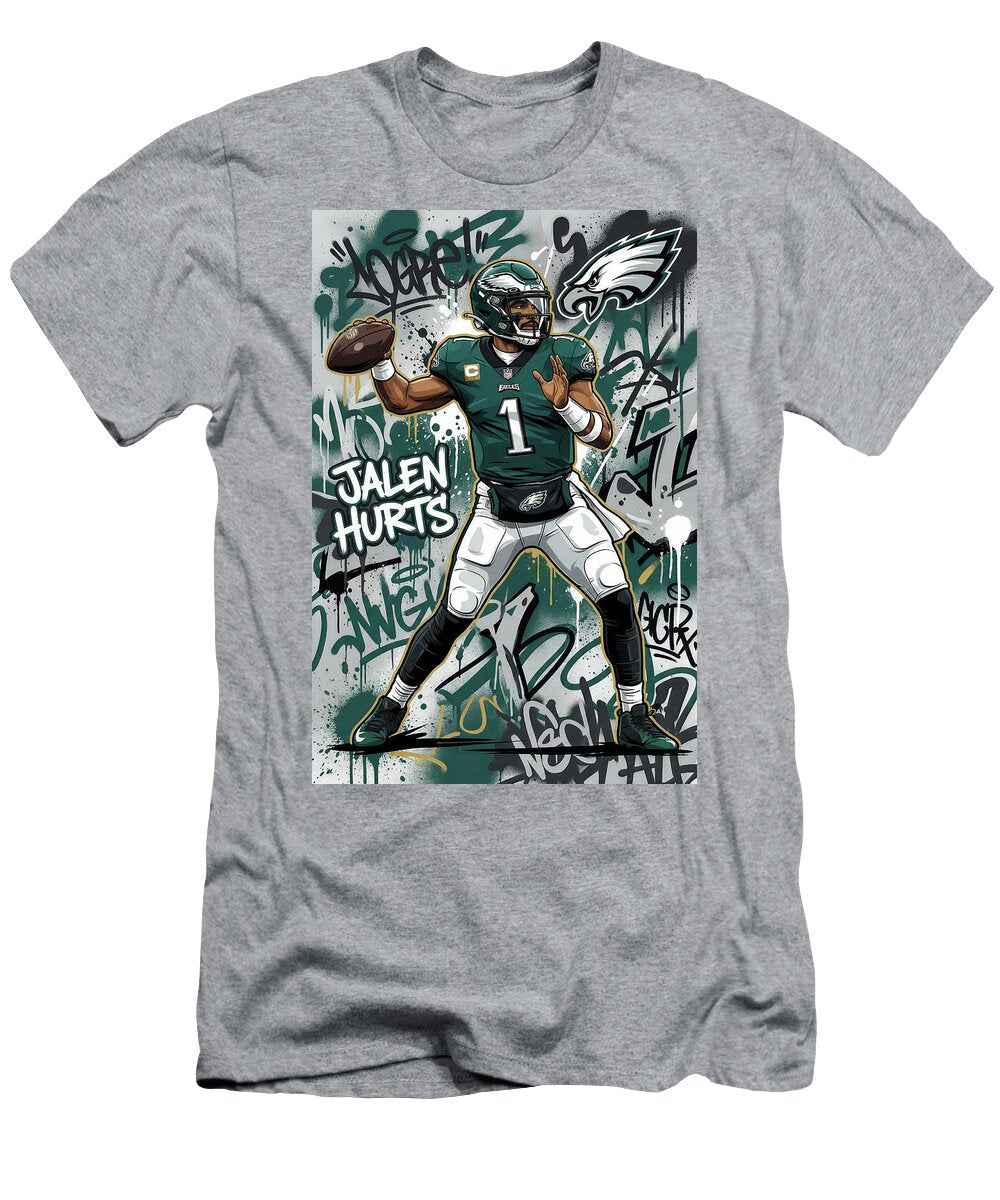 Jalen Hurts Graffiti Poster Football Player NFL Sampadart Gallery T-Shirt