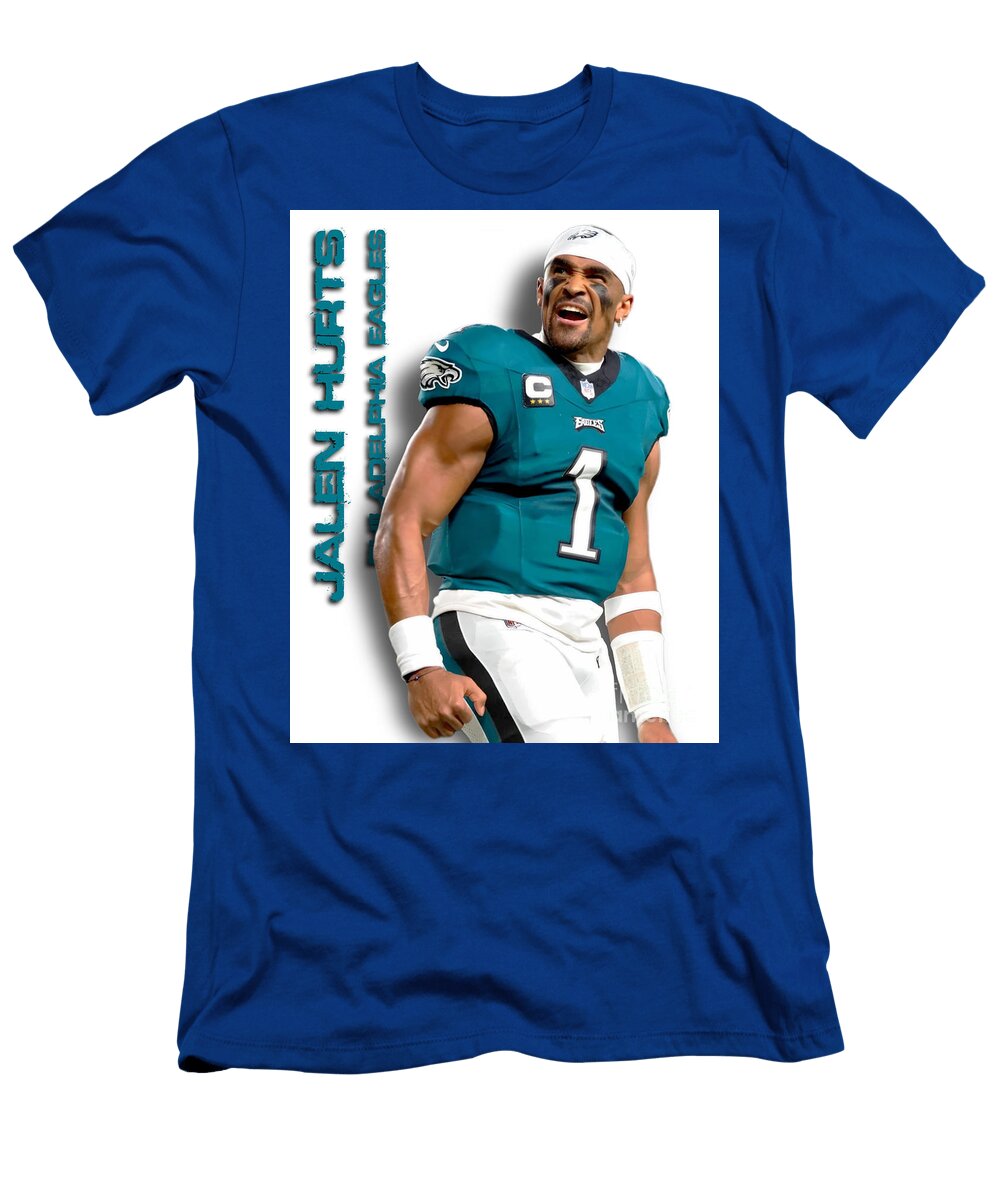Jalen Hurts Up Close 0 Robert Williams T-Shirt