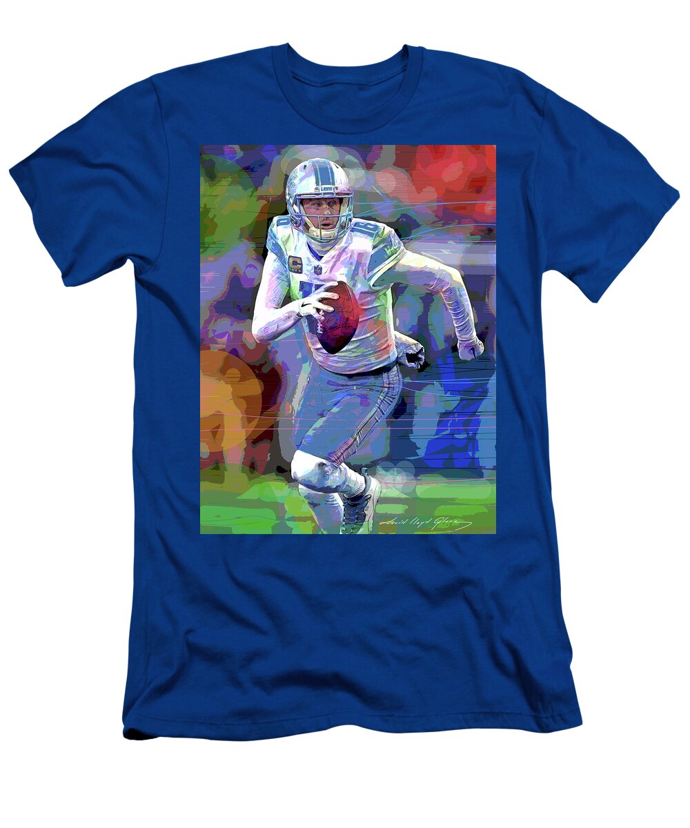 Jared Goff Qb Detroit Lions David Lloyd Glover T-Shirt