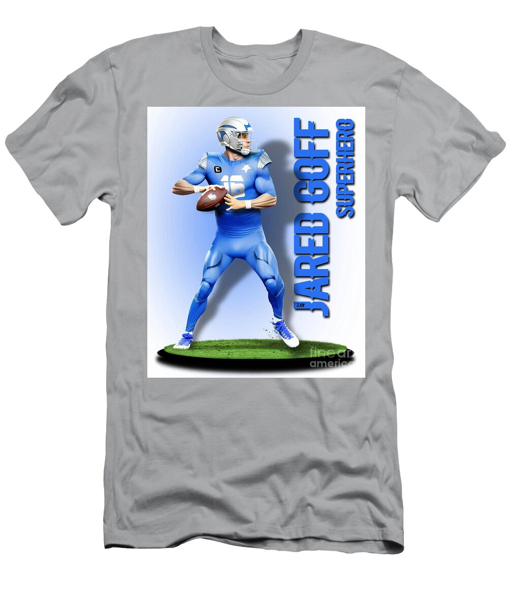 Jared Goff Superhero 1 Robert Williams T-Shirt