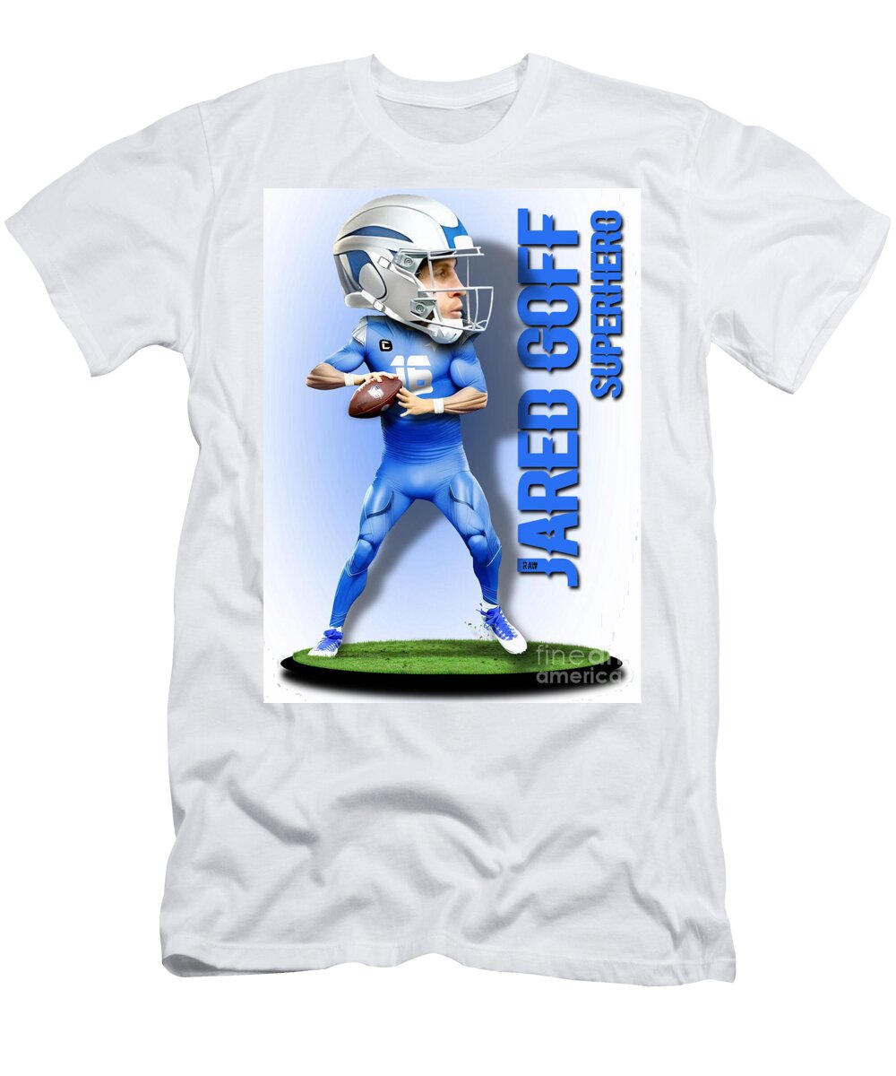 Jared Goff Superhero Bobble Head 1 Robert Williams T-Shirt