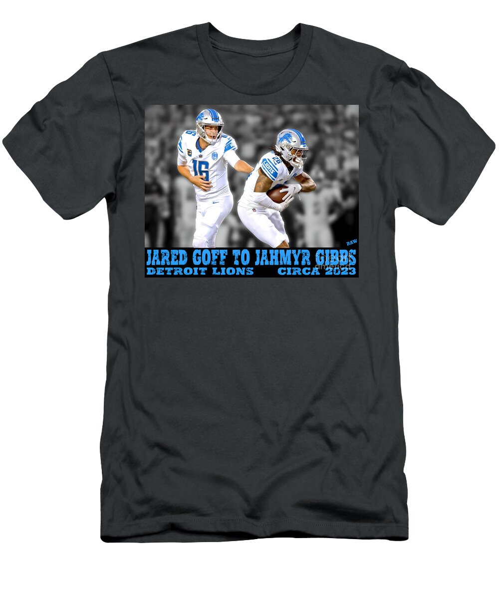 Jared Goff to Jahmyr Gibbs 1 Robert Williams T-Shirt