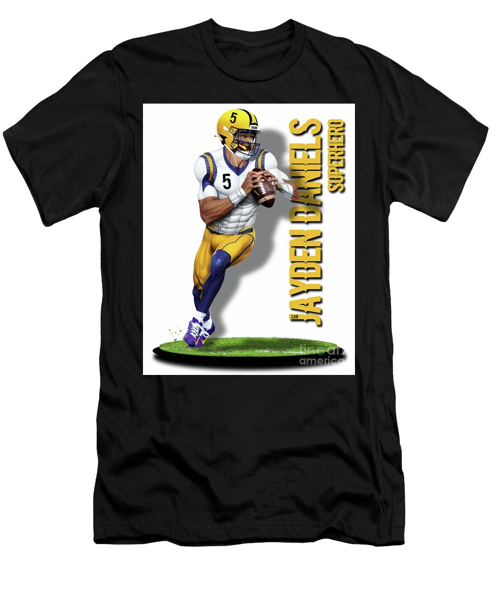Jayden Daniels Superhero 1a Robert Williams T-Shirt