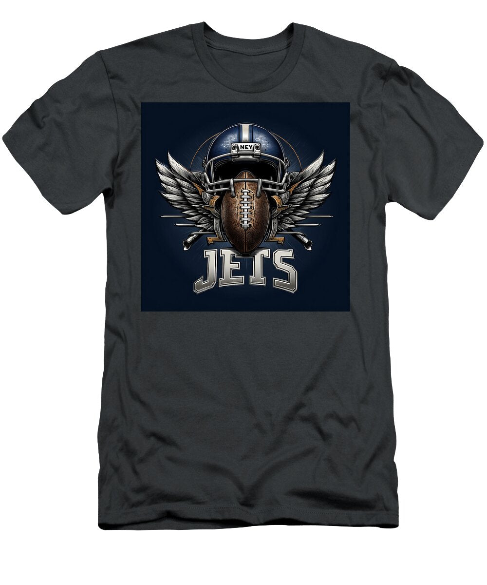 Jets Football Emblem Kevin Walker and Pixel Reverie T-Shirt
