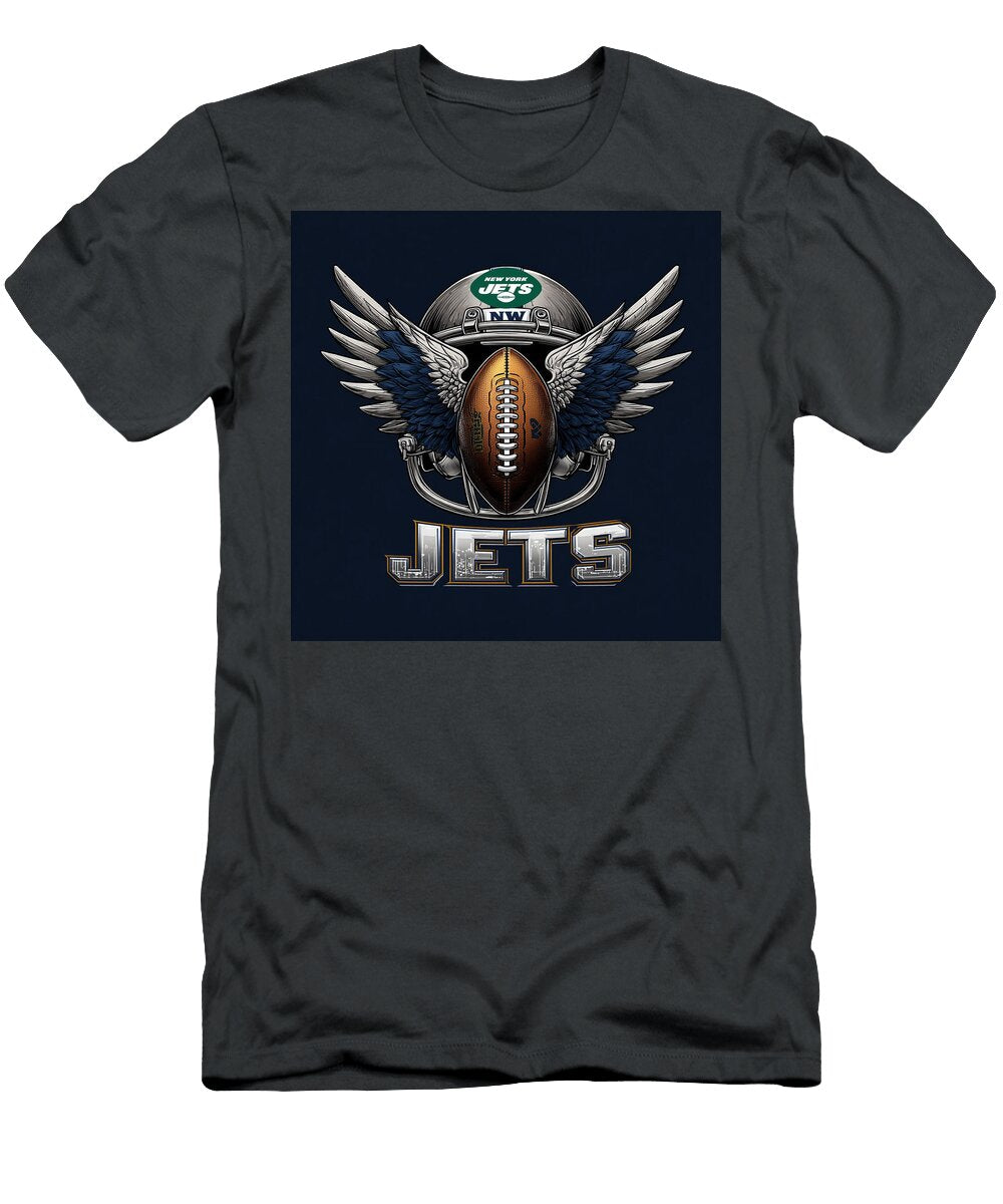 Jets Football Helmet with Wings Kevin Walker and Pixel Reverie T-Shirt
