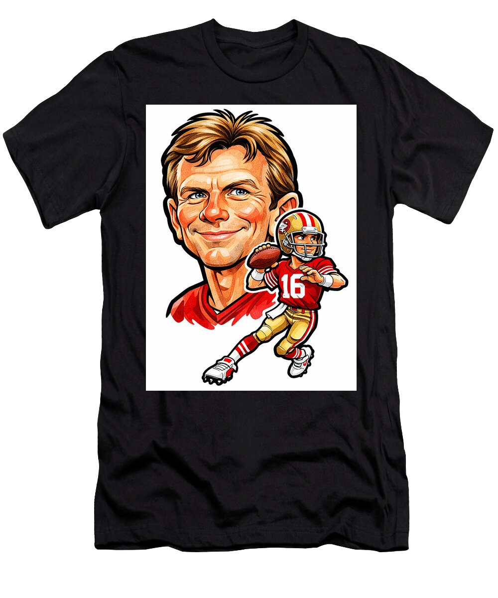 Joe Montana Caricature All Sports T-Shirt