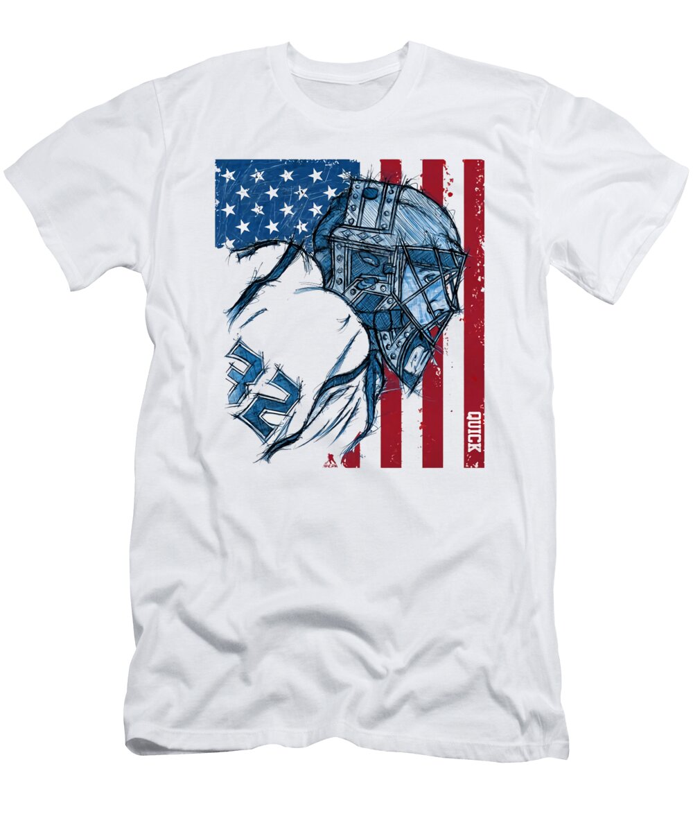 Jonathan Quick Sketch USA Kelvin Kent T-Shirt