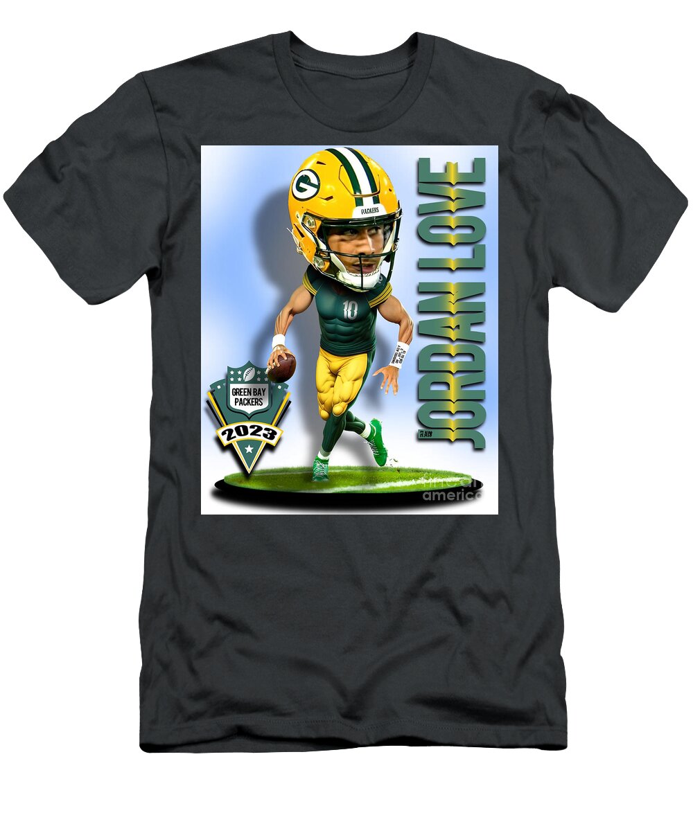 Jordan Love Gren Bay Packers Bobble Head 1 Robert Williams T-Shirt