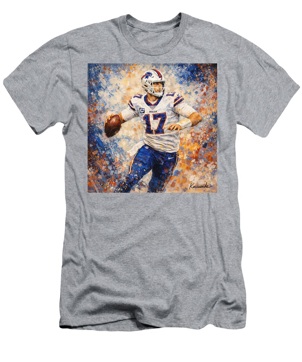 Josh Allen Fearless Quarterback in Motion Jafeth Moiane T-Shirt