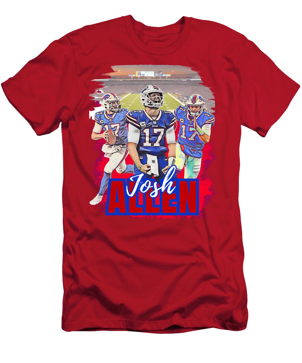 Josh Allen Football Montage Milar Style T-Shirt