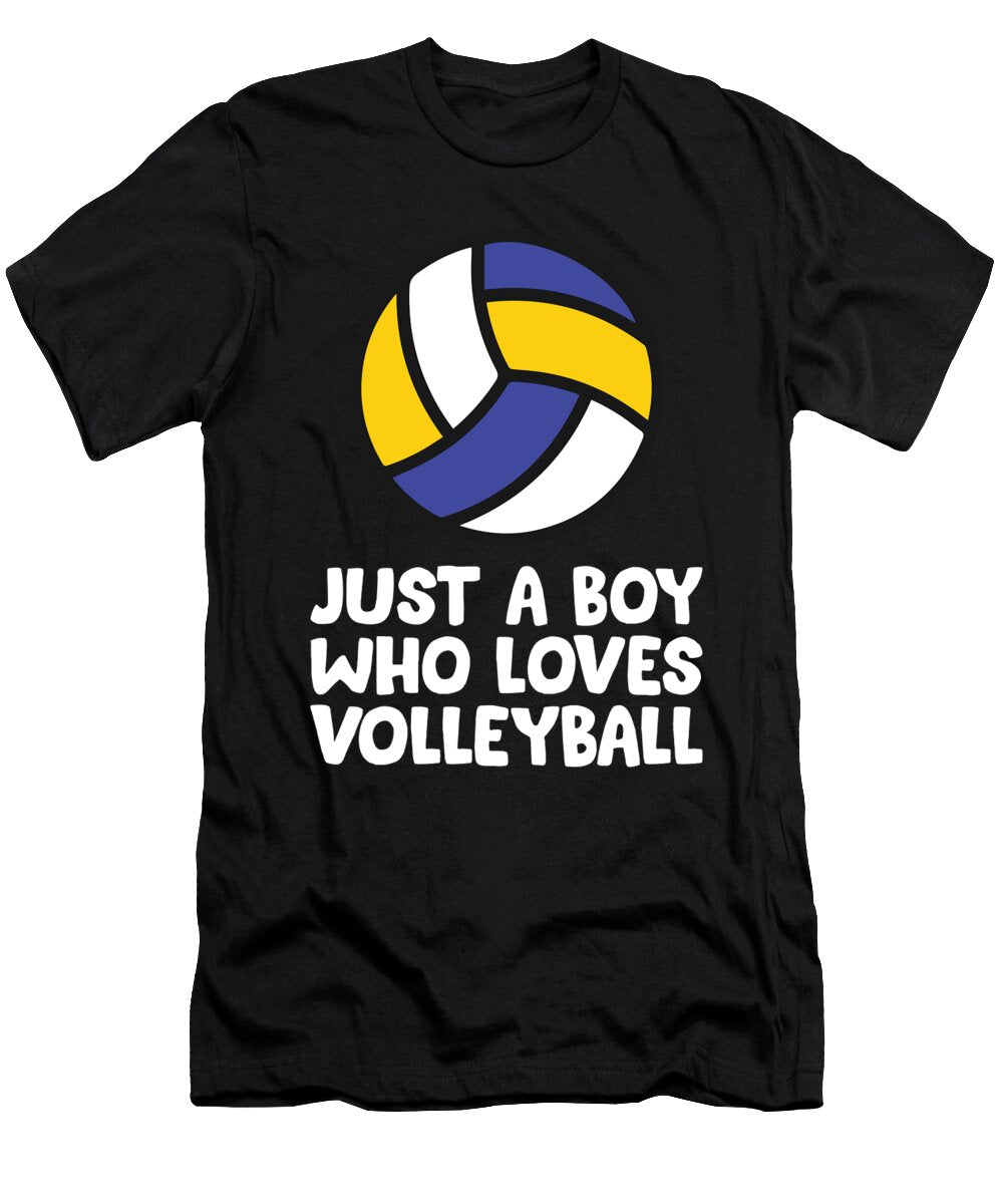 Just a Boy Who Loves Volleyball Eq Designs T-Shirt