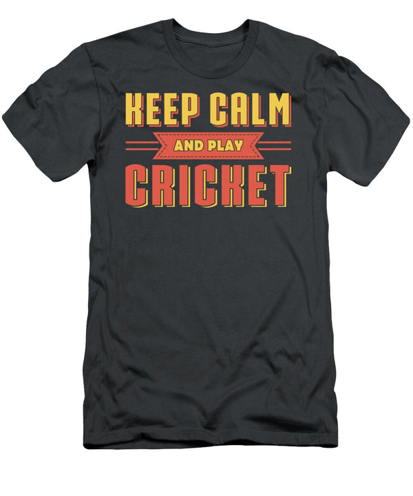 Keep Calm and Play Cricket Cricket for Men Women Kids Team Bowler Batsman Crazy Squirrel T-Shirt