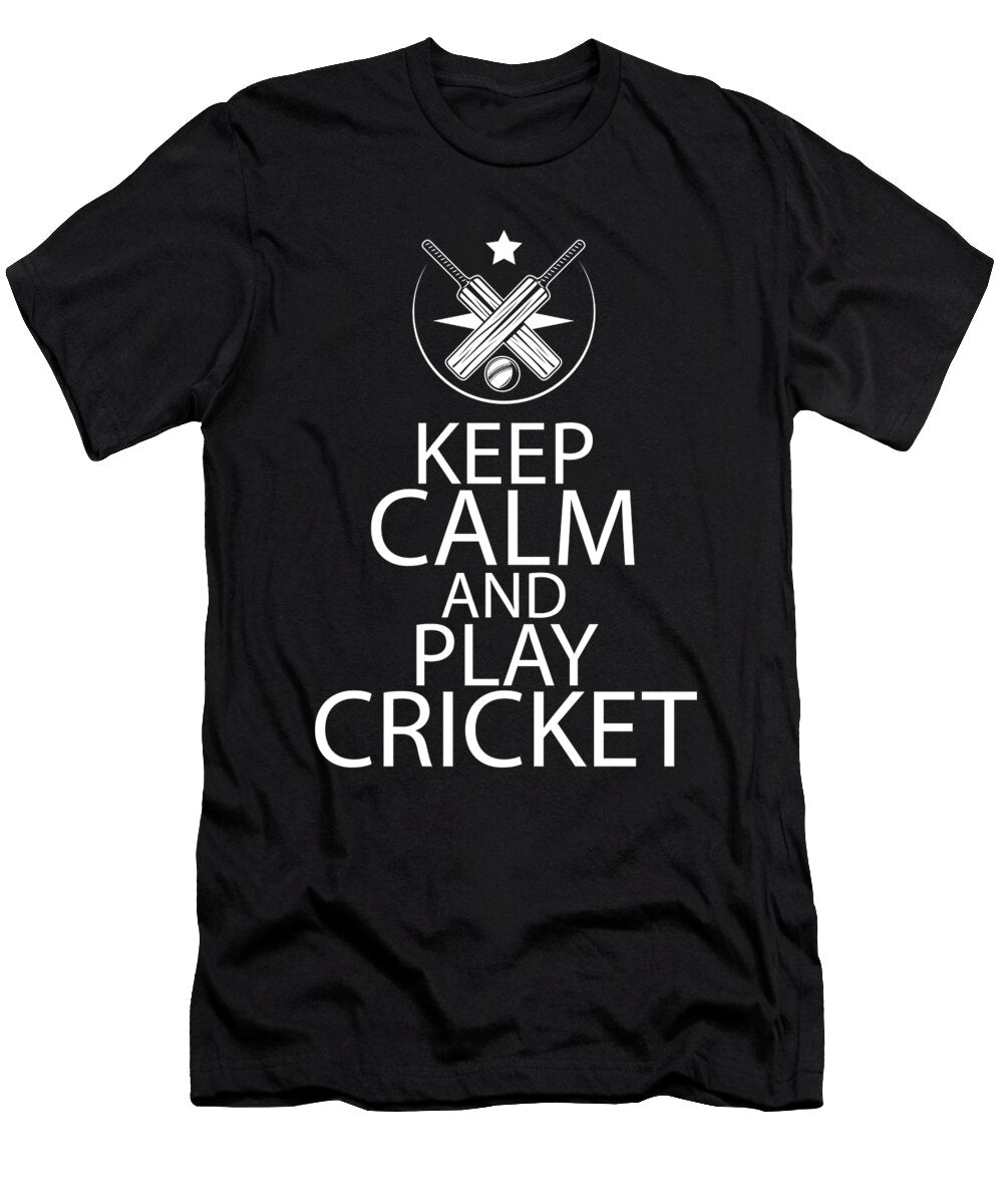 Keep Calm and Play Cricket Steven Zimmer T-Shirt