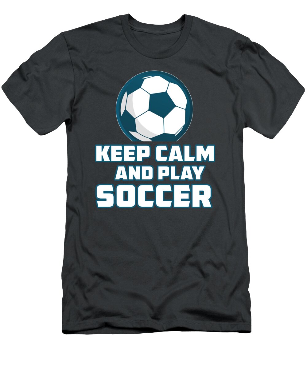 Keep Calm and Play Soccer Soccer for Men Women Kids Coach League Player Crazy Squirrel T-Shirt