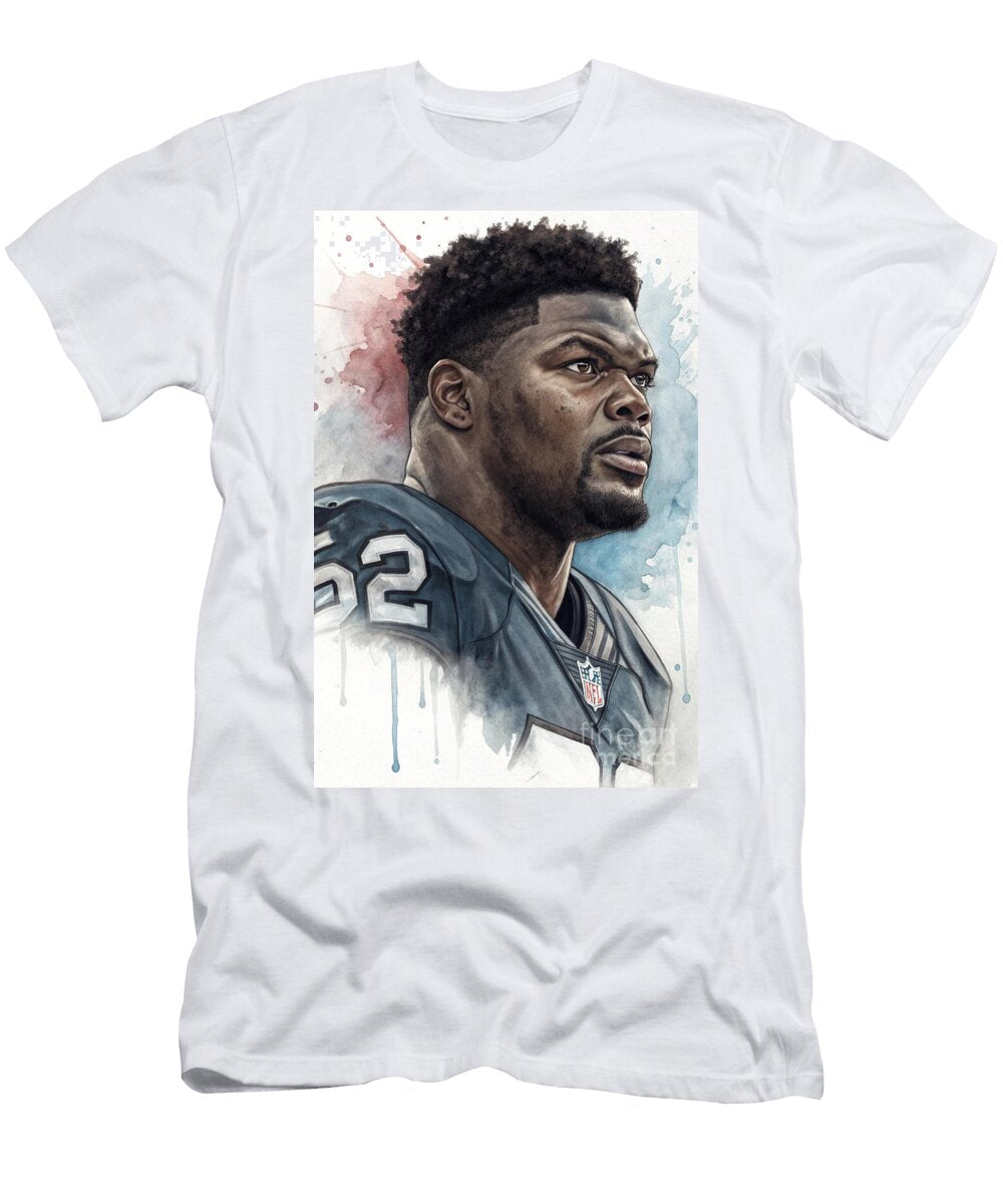Khalil Mack Football Player Portrait Carlos V T-Shirt