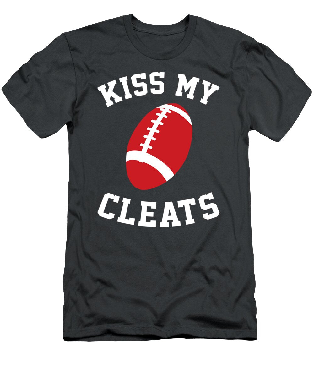 Kiss My Cleats Running Athlete Football Rugby Player Nadinn Harun T-Shirt
