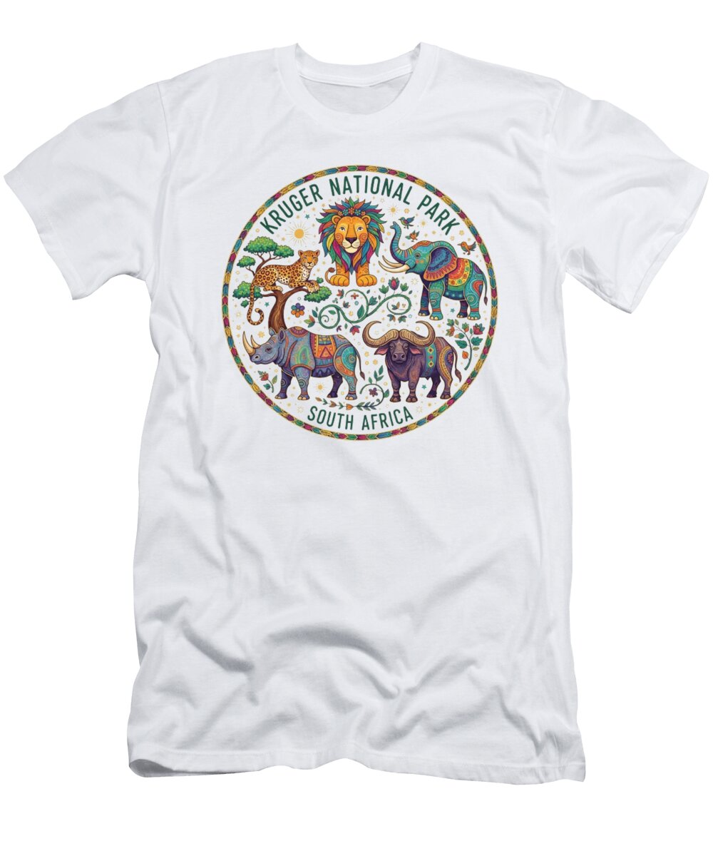 Kruger National Park 3 Lik Batonboot T-Shirt