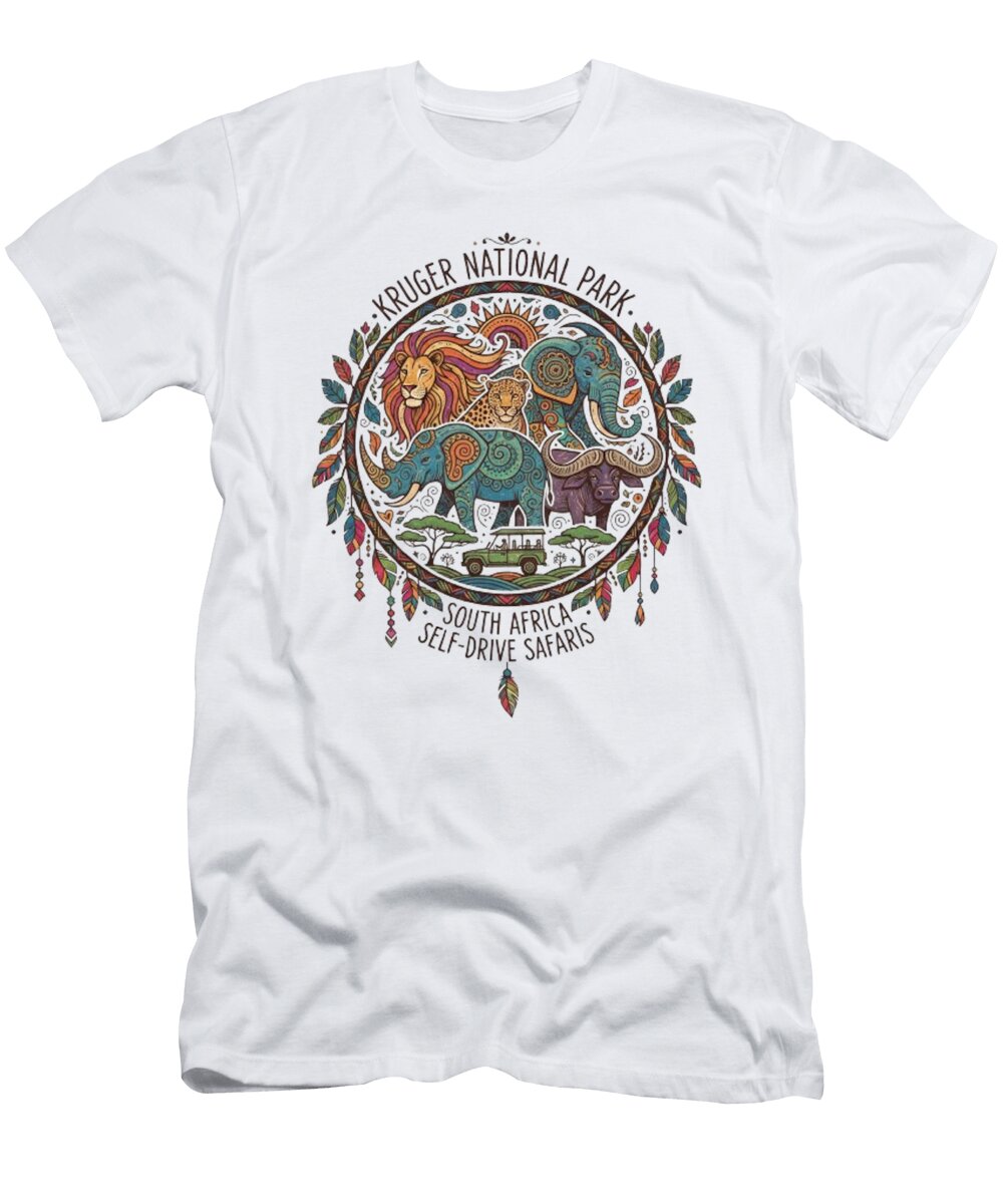 Kruger National Park 6 Lik Batonboot T-Shirt