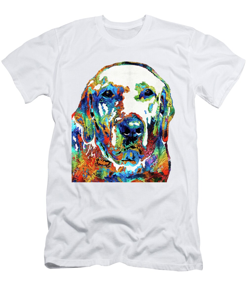 Labrador Retriever Art Play with Me By Sharon Cummings Sharon Cummings T-Shirt