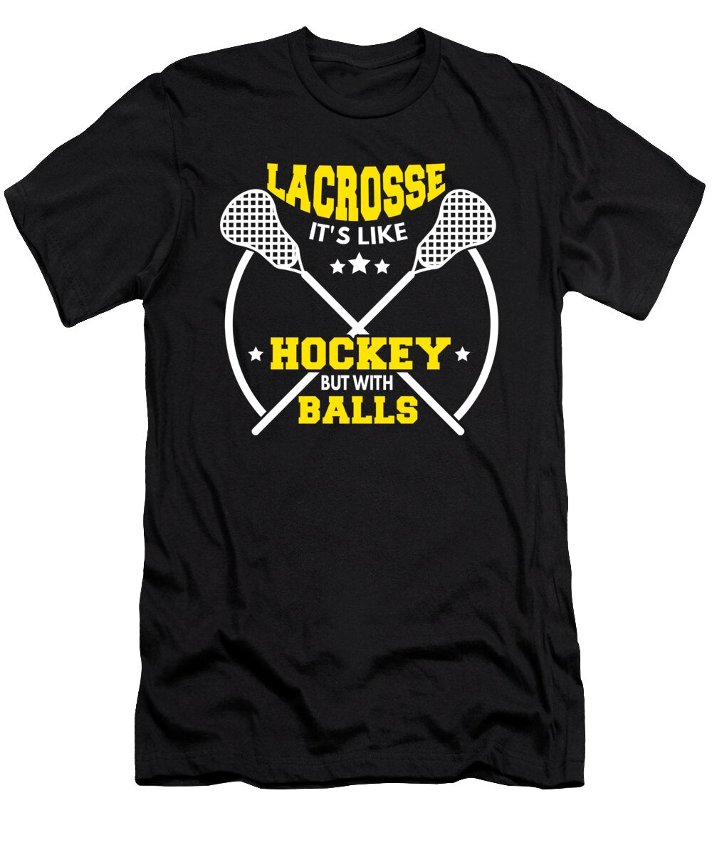 Lacrosse Like Hockey with Balls Lax Sport Lacrosse Player Goat Lacrosse Game Relax Steeze Yellow Kanig Designs T-Shirt