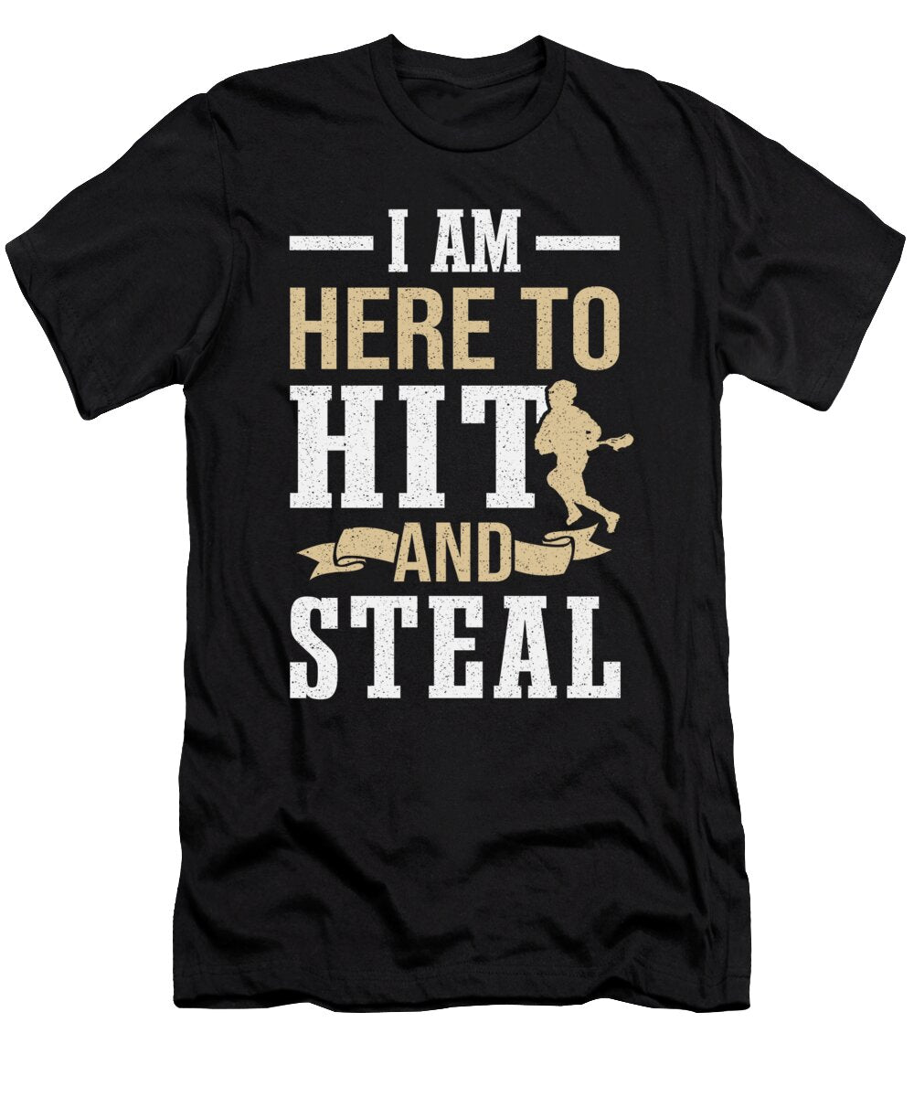 Lacrosse Player Here to Hit and Steal Lacrosse Colorfulsnow T-Shirt