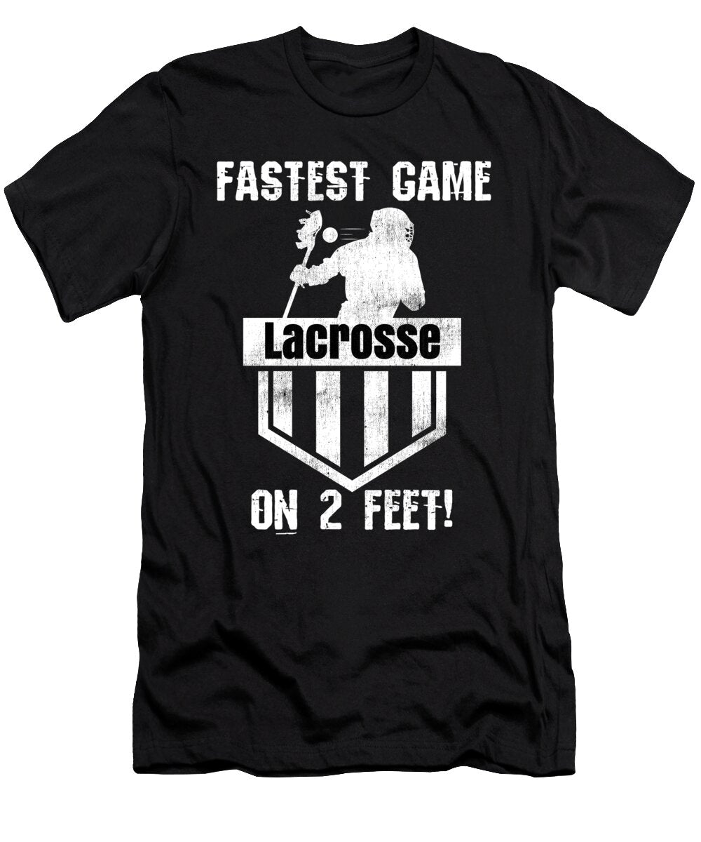 Lacrosse Player Lacrosse Fastest Game on Two Feet Lax Kanig Designs T-Shirt