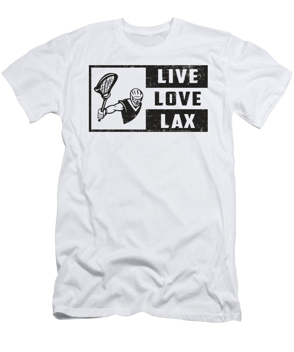 Lacrosse Player Team Live Love Lax Funny Gift Idea Tshirtconcepts Marvin Poppe T-Shirt