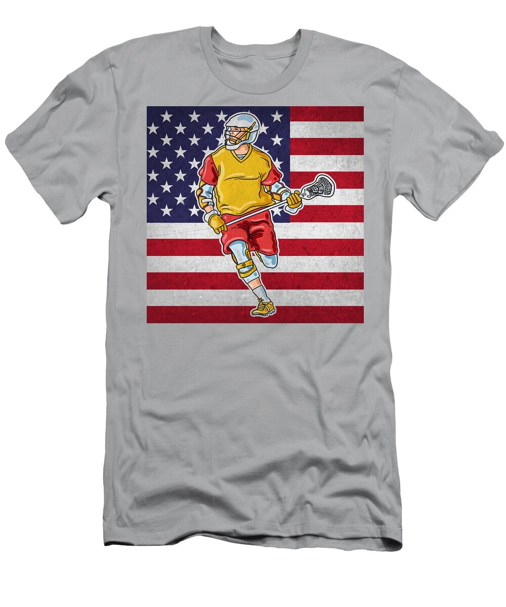 Lacrosse Sport Lacrosse Crazy Squirrel T-Shirt